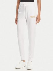 Versace Jeans Couture Spodnie dresowe 78HAAT06 Biały Regular Fit. Białe spodnie dresowe Versace Jeans Couture, bez wzorów, z bawełny. Za 629.99 zł.