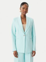 Maryley Marynarka 26EB187/43AC Turkusowy Regular Fit. Niebieskie marynarki i żakiety Maryley, m, bez wzorów, z syntetyku, bez ramiączek. Za 409.99 zł.