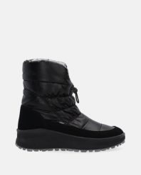 CZARNE ŚNIEGOWCE ZE ŚCIĄGACZEM 8703 GUMM NERO. Czarne botki Venezia, bez wzorów, bez obcasa, bez zapięcia. Za 349.00 zł.