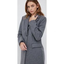 Tommy Hilfiger płaszcz wełniany kolor szary przejściowy. Szare płaszcze Tommy Hilfiger, bez wzorów, z wełny, klasyczne, bez kaptura. Za 1,499.90 zł.