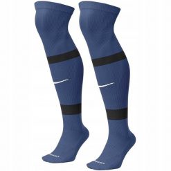 Skarpety piłkarskie Nike Matchfit Knee High Team niebieskie 41/47. Niebieskie skarpetki Nike, bez wzorów, z poliesteru. Za 60.99 zł.