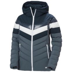 Damska kurtka puchowa Helly Hansen Imperial Puffy. Niebieskie kurtki narciarskie Helly Hansen, na zimę, bez wzorów, z puchu, bez kaptura, narciarskie. W wyprzedaży za 1,225.50 zł.