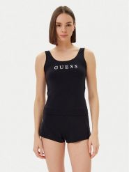 Guess Piżama O5GX13 KBBU1 Czarny Regular Fit. Czarne piżamy Guess, s, z aplikacjami, z syntetyku, bez kołnierzyka, bez ramiączek. Za 129.99 zł.