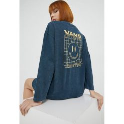 Vans sukienka bawełniana kolor granatowy mini prosta. Niebieskie sukienki Vans, na co dzień, l, bez wzorów, z bawełny, bez kołnierzyka, bez ramiączek, maxi, proste. W wyprzedaży za 169.99 zł.