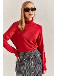 Bianco Lucci Golf w kolorze czerwonym rozmiar: S. Czerwone swetry Bianco Lucci, s, bez wzorów, bez ramiączek. Za 39.99 zł.