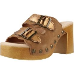 Sandały MTNG 53631M Brązowy. Brązowe sandały mtng, bez wzorów, ze skóry, bez obcasa, bez zapięcia. Za 178.99 zł.