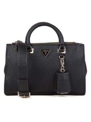 Guess Torebka w kolorze czarnym - 29 x 19 x 9 cm rozmiar: onesize. Czarne torebki klasyczne Guess, z aplikacjami, z materiału, przez ramię, bez dodatków. Za 573.71 zł.