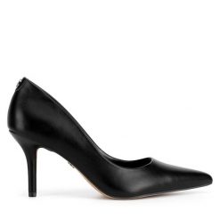 Szpilki Nine West. Czarne szpilki Nine West, bez wzorów, bez obcasa, na szpilce, bez zapięcia. Za 219.99 zł.