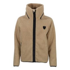 Polar z kapturem dla kobiet Peak Mountain Amay. Brązowe bluzy z polaru Peak Mountain, bez wzorów, z polaru, trekkingowe. Za 289.30 zł.