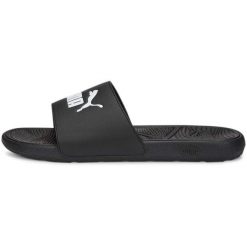 Klapki basenowe dla dorosłych Puma Cool Cat 2.0. Białe klapki Puma, bez wzorów, z materiału, sportowe, bez obcasa, bez zapięcia. Za 155.00 zł.