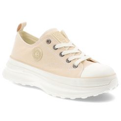 Beżowe Sneakersy Big Star Sportowe Obuwie Damskie. Brązowe buty sportowe lifestyle BIG STAR, bez wzorów, z gumy, bez zapięcia. Za 149.00 zł.