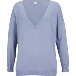 Sweter oversize z dekoltem w serek oversize. Czarne swetry bonprix, bez wzorów, bez ramiączek. Za 94.99 zł.