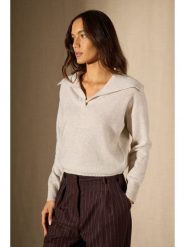 Perfect Cashmere Kaszmirowy sweter "Crimson" w kolorze kremowym rozmiar: M. Brązowe swetry Perfect Cashmere, m, bez wzorów, z kaszmiru, bez ramiączek. Za 440.45 zł.