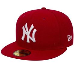 Czapka Z Daszkiem Mlb League New York Yankees. Czerwone czapki z daszkiem New Era, bez wzorów, sportowe. Za 239.99 zł.