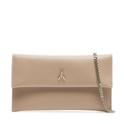 Torebka Patrizia Pepe. Brązowe kopertówki Patrizia Pepe, bez wzorów, bez dodatków. Za 769.99 zł.