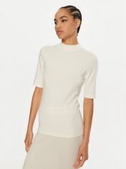 Calvin Klein Bluzka K20K207744 Écru Regular Fit. Bluzki Calvin Klein, m, bez wzorów, z syntetyku, bez kołnierzyka, bez ramiączek. Za 169.99 zł.