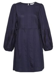 MOSS COPENHAGEN Sukienka "Luana Renita" w kolorze granatowym rozmiar: XS. Niebieskie sukienki Moss Copenhagen, na imprezę, s, bez wzorów, z wiskozy, bez kołnierzyka, bez ramiączek, mini. Za 123.25 zł.