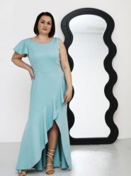Sukienka Model Astoria Seledyn - Jersa. Sukienki Jersa, na wesele, plus size, bez wzorów, z elastanu, bez kołnierzyka, plus size, bez ramiączek, mini, dopasowane. Za 807.04 zł.