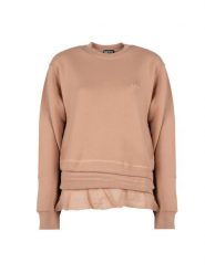 Diesel Bluza "Rollies" | A09941-0JMAA | Kobieta | Beżowy. Brązowe bluzy Diesel, s, bez wzorów, z bawełny, bez kaptura. W wyprzedaży za 499.00 zł.