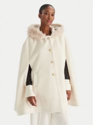 YES LONDON Płaszcz wełniany CD1223ECO Écru Regular Fit. Płaszcze YES LONDON, na zimę, bez wzorów, z syntetyku, bez kaptura. Za 2,179.00 zł.