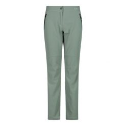 Spodnie damskie turystyczne CMP 30A1456. Zielone spodnie materiałowe CMP, bez wzorów, sportowe. W wyprzedaży za 331.60 zł.