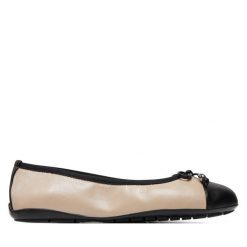 Baleriny Caprice. Brązowe baleriny Caprice, bez wzorów, bez obcasa, bez zapięcia. Za 189.99 zł.