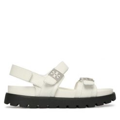 Sandały Tory Burch. Białe sandały Tory Burch, bez wzorów, sportowe, bez obcasa, na płaskiej podeszwie, bez zapięcia. Za 1,659.00 zł.