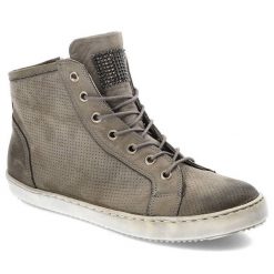 Szare Botki Carinii Codzienne Buty Damskie. Szare buty treningowe Carinii, na lato, w ażurowe wzory, z jeansu, bez zapięcia. Za 219.00 zł.
