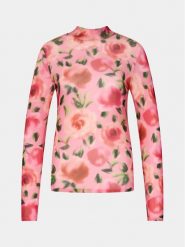 Edited Bluzka Fiore Różowy Tight Fit. Czerwone bluzki Edited, bez wzorów, z syntetyku, bez kołnierzyka, bez ramiączek. Za 139.99 zł.