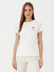 Vero Moda T-Shirt Viva 10322077 Biały Regular Fit. Białe t-shirty Vero Moda, xs, bez wzorów, z bawełny, bez kołnierzyka, bez ramiączek. Za 49.99 zł.