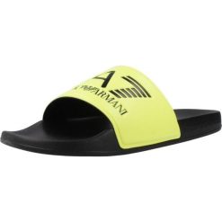 Sandały EMPORIO ARMANI SCARPE BEACHWEAR Żółty. Żółte sandały EA7, bez wzorów, z syntetyku, bez obcasa, bez zapięcia. Za 139.99 zł.