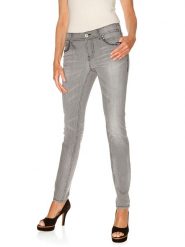 Heine Dżinsy - Slim fit - w kolorze szarym rozmiar: W19. Szare jeansy Heine, bez wzorów, klasyczne. Za 136.78 zł.