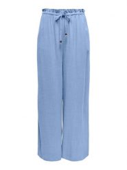 ONLY Spodnie materiałowe Solvi 15338672 Niebieski Cropped Fit. Niebieskie spodnie materiałowe ONLY, bez wzorów, z materiału. Za 129.99 zł.