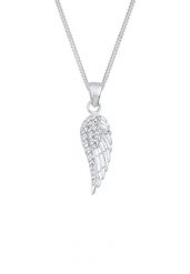 Elli Damski wisiorek skrzydło z kryształami, srebro 925 Sterling Silver Naszyjniki 1 ct. Szare naszyjniki Elli, z materiału, srebrne. Za 248.99 zł.