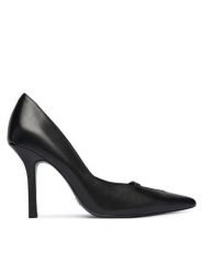 Patrizia Pepe Szpilki 2Z0020 V038 K103 Czarny. Czarne szpilki Patrizia Pepe, bez wzorów, ze skóry, bez obcasa, na szpilce, bez zapięcia. Za 1,389.00 zł.