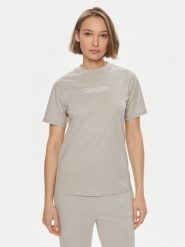 Calvin Klein T-Shirt Coordinates K20K207005 Beżowy Regular Fit. Brązowe t-shirty Calvin Klein, xl, bez wzorów, z bawełny, bez kołnierzyka, bez ramiączek. Za 139.99 zł.