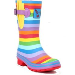 Kalosze damskie Rouchette Rainbow. Brązowe kalosze ROUCHETTE, bez wzorów, bez zapięcia. Za 304.00 zł.