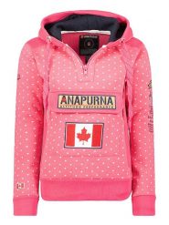 ANAPURNA Bluza "Gymcoeurana" w kolorze różowym rozmiar: L. Różowe bluzy ANAPURNA, l, bez wzorów, z bawełny, klasyczne, bez ramiączek, z kapturem. Za 101.23 zł.