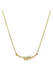 Luxenter Naszyjnik z cyrkoniami rozmiar: onesize. Żółte naszyjniki Luxenter, z materiału, z cyrkonią, srebrne. Za 130.99 zł.