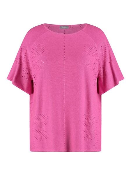 SAMOON Sweter w kolorze różowym rozmiar: 46. Różowe swetry Samoon, bez wzorów, bez ramiączek. Za 105.63 zł.