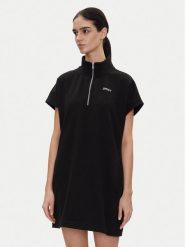 DKNY Sport Sukienka codzienna DP5D4895 Czarny Regular Fit. Czarne sukienki DKNY Sport, na co dzień, s, bez wzorów, z syntetyku, sportowe, bez kołnierzyka, bez ramiączek, proste. Za 219.99 zł.