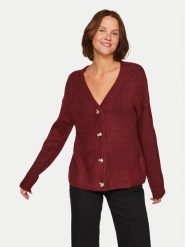 Vila Kardigan 14101549 Czerwony Regular Fit. Czerwone swetry Vila, xs, bez wzorów, z syntetyku, bez ramiączek. Za 49.99 zł.