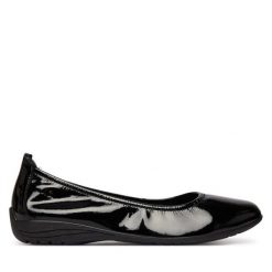 Baleriny Josef Seibel. Czarne baleriny Josef Seibel, bez wzorów, bez obcasa, bez zapięcia. Za 389.99 zł.