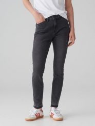 OPUS Dżinsy - Skinny fit - w kolorze antracytowym rozmiar: 34/L28. Czarne jeansy Opus, l, z aplikacjami, ze skóry. Za 144.92 zł.