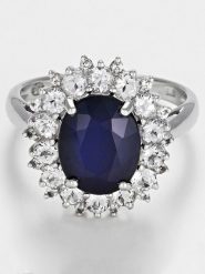 DIAMANTA Złoty pierścionek "Soleil Bleu" z diamentami rozmiar: 60. Niebieskie pierścionki DIAMANTA, z diamentem, złote. Za 2,253.99 zł.