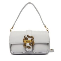 Torebka Just Cavalli. Szare torebki klasyczne Just Cavalli, bez wzorów, klasyczne, bez dodatków. Za 829.99 zł.