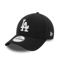 Czapka baseballowa Los Angeles Dodgers Melton Wool 9Forty. Białe czapki z daszkiem New Era, bez wzorów, z wełny. Za 129.99 zł.