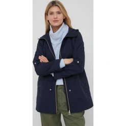 Geox parka TOPAZIO damska kolor granatowy przejściowa. Niebieskie płaszcze Geox, bez wzorów, z materiału, bez kaptura. W wyprzedaży za 839.99 zł.