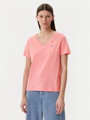 Gant T-Shirt Shield 4200750 Różowy Regular Fit. Czerwone t-shirty Gant, xs, bez wzorów, z bawełny, bez kołnierzyka, bez ramiączek. Za 129.99 zł.