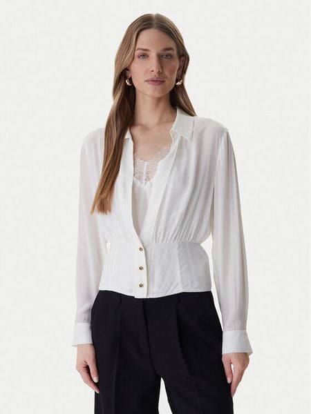 Marciano Guess Koszula 6RGH16 7443A Biały Regular Fit. Białe koszule Marciano Guess, z aplikacjami, z acetatu, bez kołnierzyka, bez ramiączek. Za 384.99 zł.